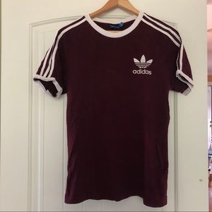 Maroon adidas tshirt size M